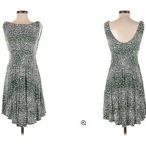 Green Printed Cocktail Dress (Moulinette Soeurs - Anthropologie)